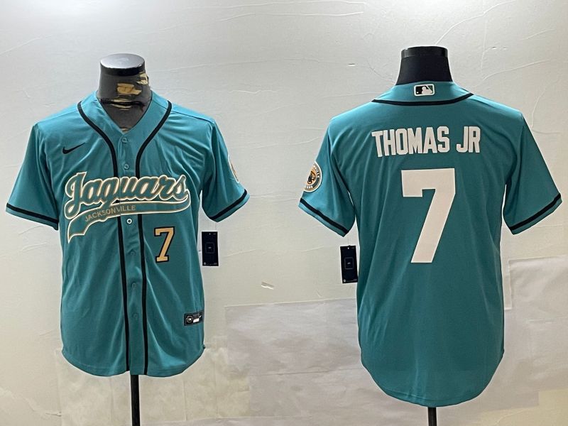 Men Jacksonville Jaguars #7 Thomas jr Green Joint Name 2024 Nike Limited NFL Jersey style 2->youth mlb jersey->Youth Jersey